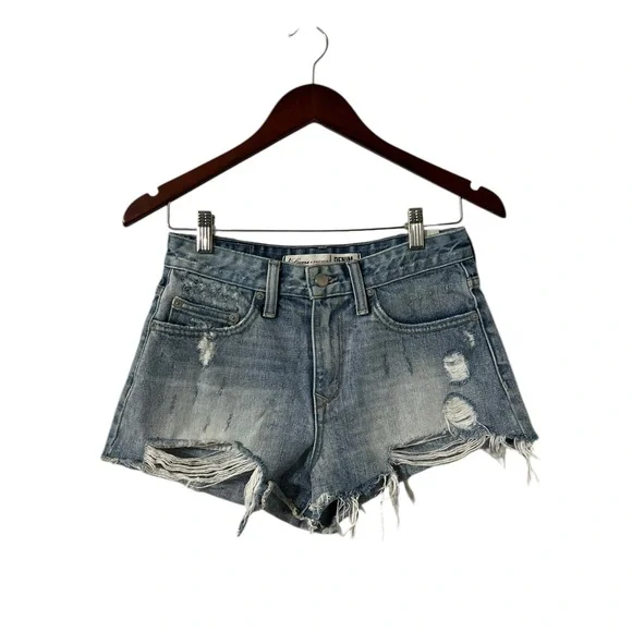 LOVERS + FRIENDS Jack High Rise Ripped Jean Denim Distressed Shorts - Picture 6 of 10